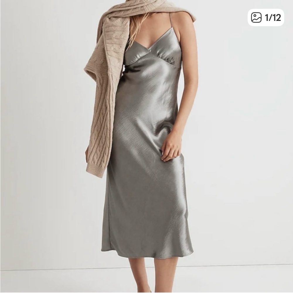 Madewell Silver Metallic Dress